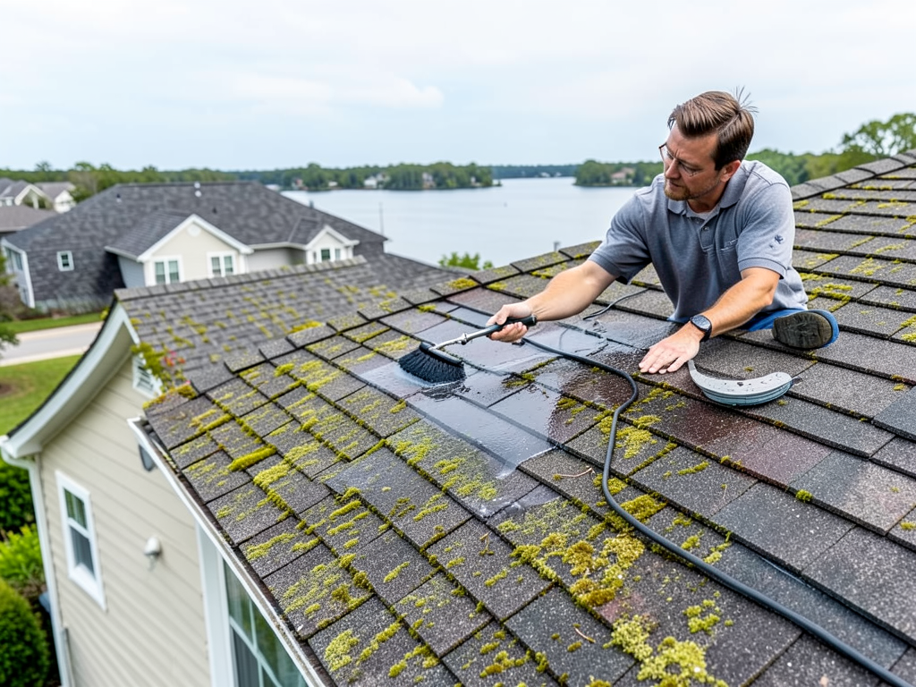 Dealing with algae and moss growth on your shady h